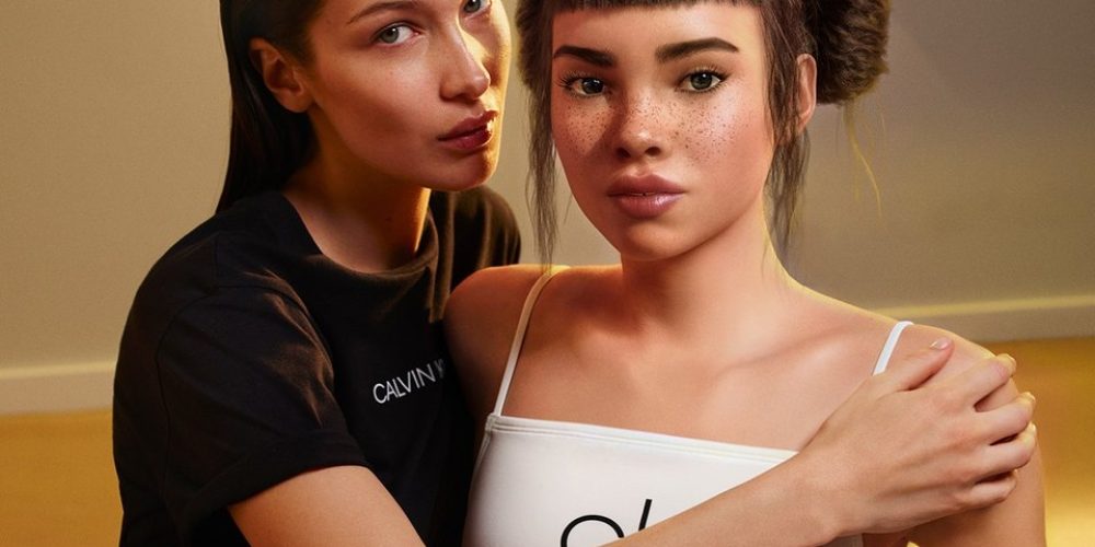 Белла Хадид и виртуальный блогер Лил Микела снялись в рекламе Calvin Klein