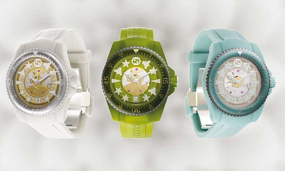 Gucci создал водонепроницаемые часы из экологичных материалов