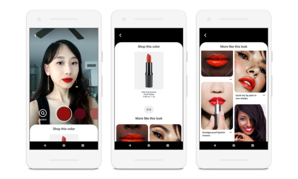 Pinterest запустил AR-функцию для тестирования макияжа