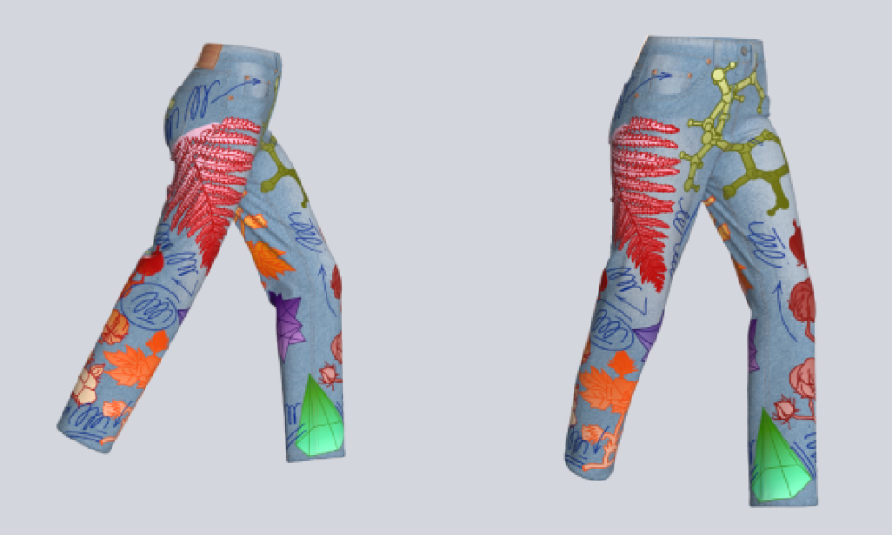 Levi’s выпустили виртуальные джинсы вместе с российскими художниками